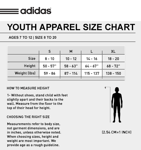Youth Soccer Jersey Size Chart